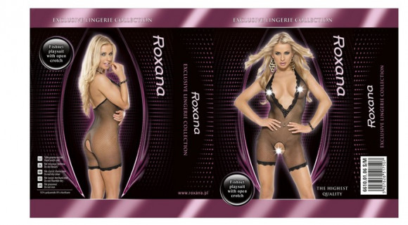 Костюм-сетка с глубоким V-образным декольте и доступом Костюм-сетка с глубоким V-образным декольте и доступом