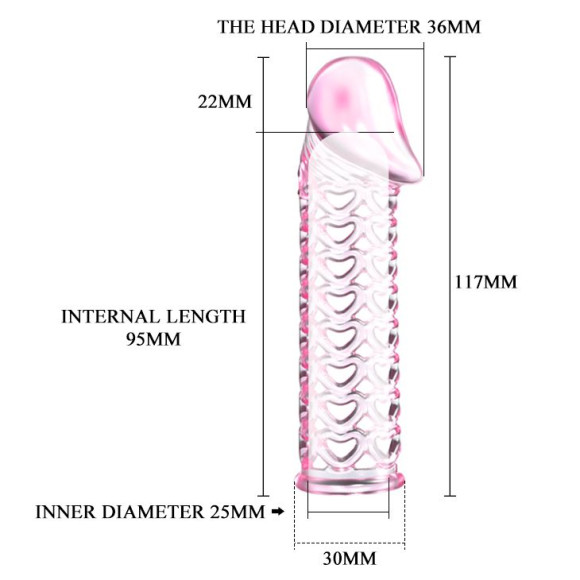 Насадка на фаллос с закрытой головкой Насадка на фаллос с закрытой головкой