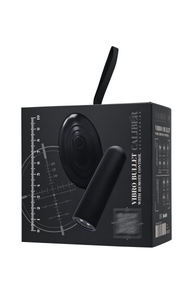 Черная перезаряжаемая вибропуля с пультом ДУ RealStick CALIBER Черная перезаряжаемая вибропуля с пультом ДУ RealStick CALIBER