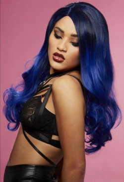 Сине-черный парик После полуночи Сине-черный парик После полуночи