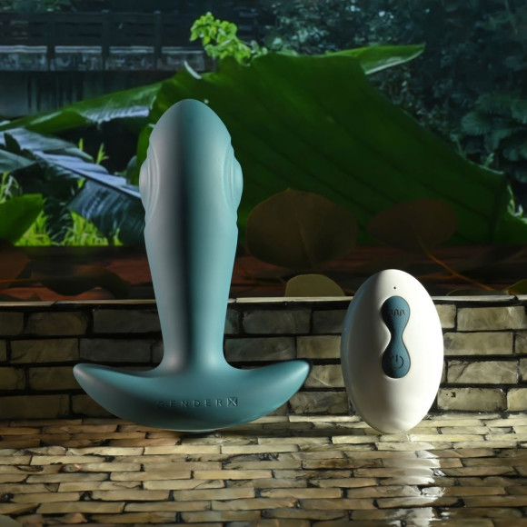 Изумрудная анальная вибропробка с пультом ДУ Tunnel Tapper - 12,1 см. Изумрудная анальная вибропробка с пультом ДУ Tunnel Tapper - 12,1 см.