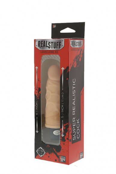 Реалистичный вибратор с венками REALSTUFF 5INCH VIBRATOR - 13 см. Реалистичный вибратор с венками REALSTUFF 5INCH VIBRATOR - 13 см.