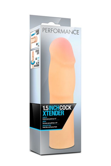 Телесная насадка-удлинитель на пенис PERFORMANCE 1.5INCH COCK XTENDER - 16 см. Телесная насадка-удлинитель на пенис PERFORMANCE 1.5INCH COCK XTENDER - 16 см.