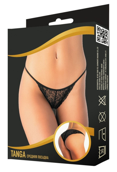 Оригинальные трусики-танга с кружевным узором Оригинальные трусики-танга с кружевным узором