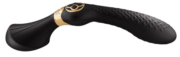 Черный двусторонний вибростимулятор ZOA - 26,5 см. Черный двусторонний вибростимулятор ZOA - 26,5 см.