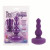 Фиолетовый трехуровневый анальный плаг с 10 функциями - 13 см.