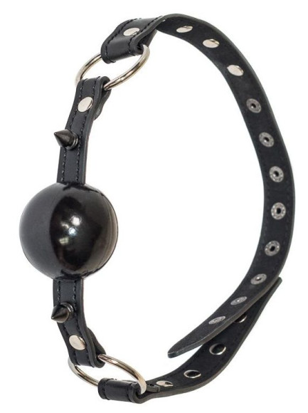 Черный кляп-шарик Bare с шипами Черный кляп-шарик Bare с шипами