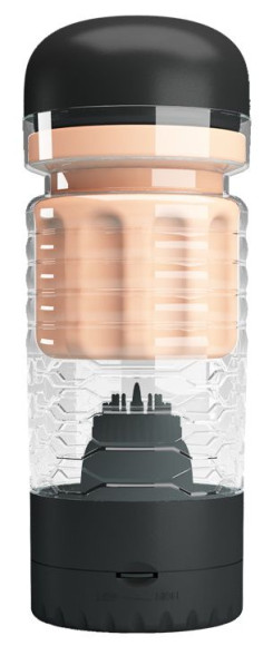 Вибромастурбатор-вагина Emily в черной колбе Вибромастурбатор-вагина Emily в черной колбе