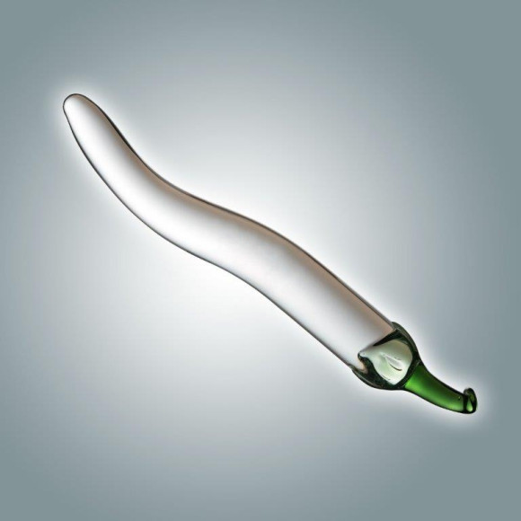 Прозрачный анальный стимулятор в форме перчика - 21 см. Прозрачный анальный стимулятор в форме перчика - 21 см.