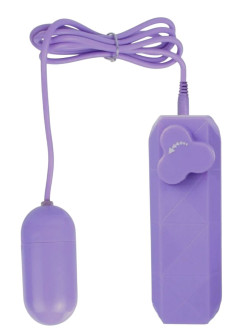 Фиолетовое виброяйцо с пультом управления на проводе