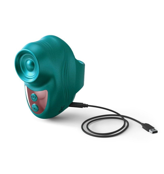 Зеленый клиторальный стимулятор на палец Kisscool Зеленый клиторальный стимулятор на палец Kisscool