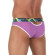 Сиреневые мужские трусы-слипы с пикантными вырезами под поясом Сиреневые мужские трусы-слипы с пикантными вырезами под поясом