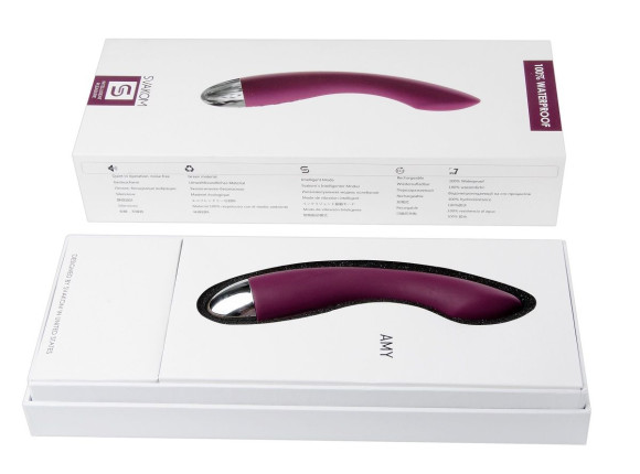 Фиолетовый изогнутый вибратор Amy - 17 см. Фиолетовый изогнутый вибратор Amy - 17 см.