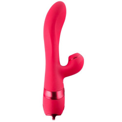 Красный вибратор-кролик с осцилляцией Lalita - 23 см. Красный вибратор-кролик с осцилляцией Lalita - 23 см.