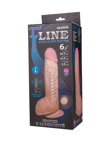 Реалистичный фаллоимитатор на присоске F LINE - 21 см. Реалистичный фаллоимитатор на присоске F LINE - 21 см.
