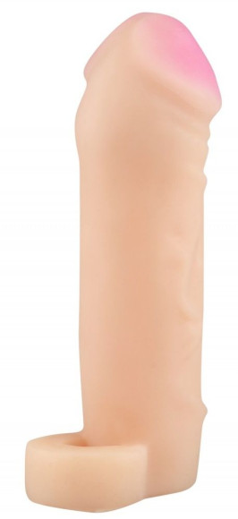 Телесный реалистичный фаллоудлинитель с петлей - 14,5 см. Телесный реалистичный фаллоудлинитель с петлей - 14,5 см.