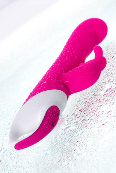 Розовый вибратор с клиторальным стимулятором ELLY с подогревом - 21,5 см. Розовый вибратор с клиторальным стимулятором ELLY с подогревом - 21,5 см.