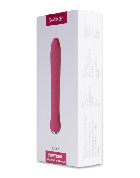 Сливово-розовый вибратор со спиралевидным рельефом и функцией нагрева Anya - 19,6 см. Сливово-розовый вибратор со спиралевидным рельефом и функцией нагрева Anya - 19,6 см.
