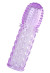 Фиолетовая рельефная насадка на пенис - 13,5 см.