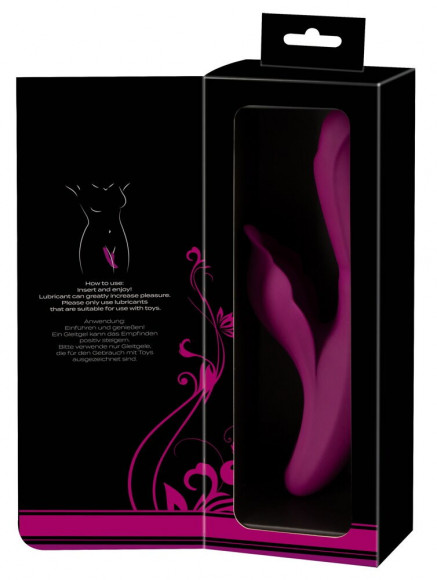 Лиловый вибратор-кролик 4 Function Vibrator - 24 см.