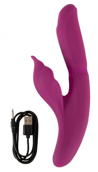 Лиловый вибратор-кролик 4 Function Vibrator - 24 см.
