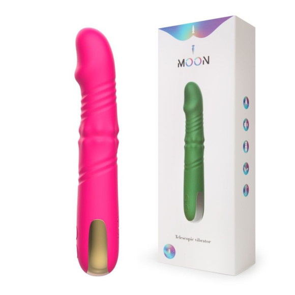 Розовый вибратор с возвратно-поступательными движениями и вращением бусин - 22,3 см. Розовый вибратор с возвратно-поступательными движениями и вращением бусин - 22,3 см.