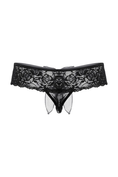 Трусики с бантиком сзади и прорезью Трусики с бантиком сзади и прорезью