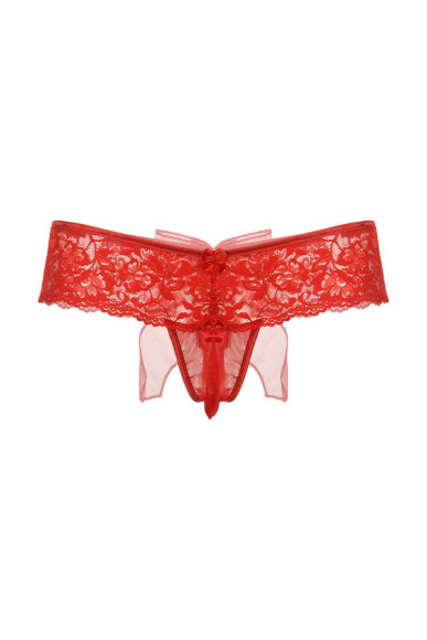 Трусики с бантиком сзади и прорезью Трусики с бантиком сзади и прорезью