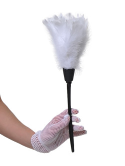 Щеточка горничной из белых перьев Щеточка горничной из белых перьев