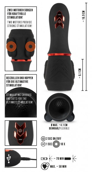 Мастурбатор для головки полового члена Glans Masturbator with 2 Motors Мастурбатор для головки полового члена Glans Masturbator with 2 Motors