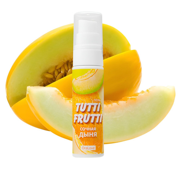 Гель-смазка Tutti-frutti со вкусом сочной дыни - 30 гр.