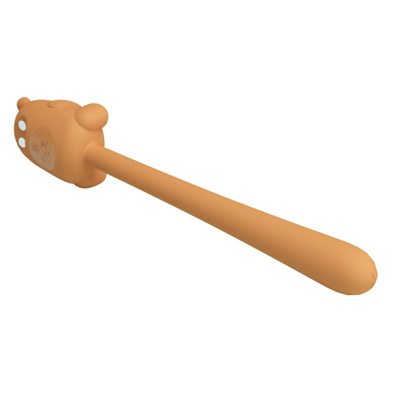 Бежевый универсальный гибкий вибратор - 13,3 см. Бежевый универсальный гибкий вибратор - 13,3 см.