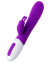 Фиолетовый вибратор JOS TATY с пульсирующими шариками - 21,5 см.