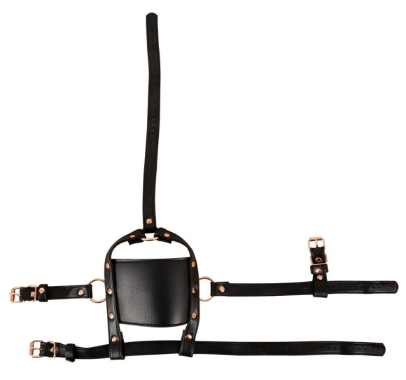 Черный намордник с кляпом-шаром Head Harness With A Gag Черный намордник с кляпом-шаром Head Harness With A Gag