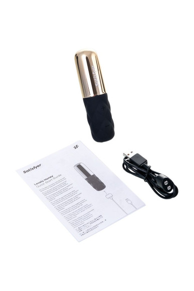 Чёрно-золотистая вибропуля Satisfyer Lovely Honey Чёрно-золотистая вибропуля Satisfyer Lovely Honey