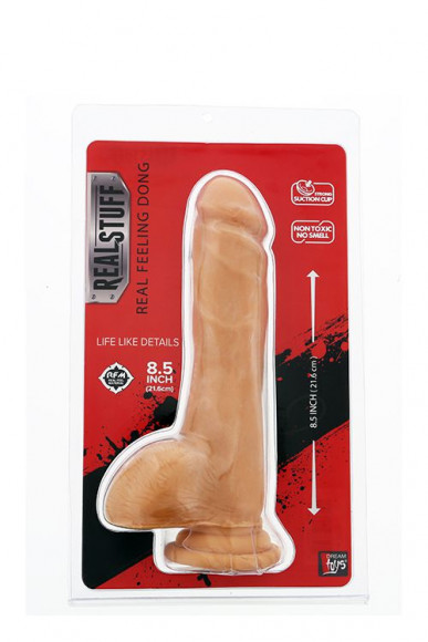 Телесный фаллоимитатор на присоске REALSTUFF REAL FEELING DONG 8.5INCH - 21,6 см. Телесный фаллоимитатор на присоске REALSTUFF REAL FEELING DONG 8.5INCH - 21,6 см.