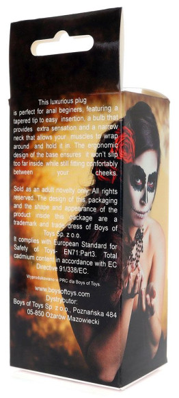 Черная анальная втулка Curved - 9 см. Черная анальная втулка Curved - 9 см.