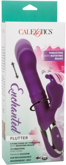 Фиолетовый вибратор-кролик Enchanted Flutter с массажем бусин и пенетрацией Фиолетовый вибратор-кролик Enchanted Flutter с массажем бусин и пенетрацией