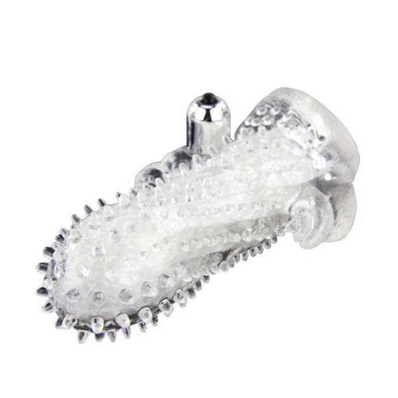 Насадка-удлинитель с пупырышками, усиками и вибрацией Насадка-удлинитель с пупырышками, усиками и вибрацией