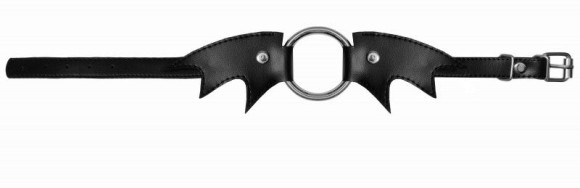 Черный чокер с кольцом  Летучая мышь 