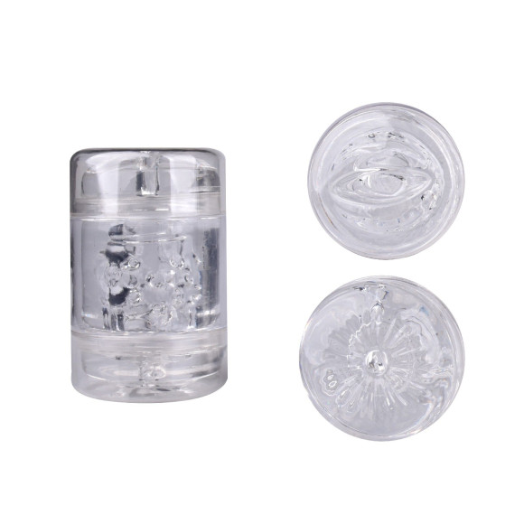 Прозрачный двусторонний мастурбатор Joy Cup - анус и рот Прозрачный двусторонний мастурбатор Joy Cup - анус и рот