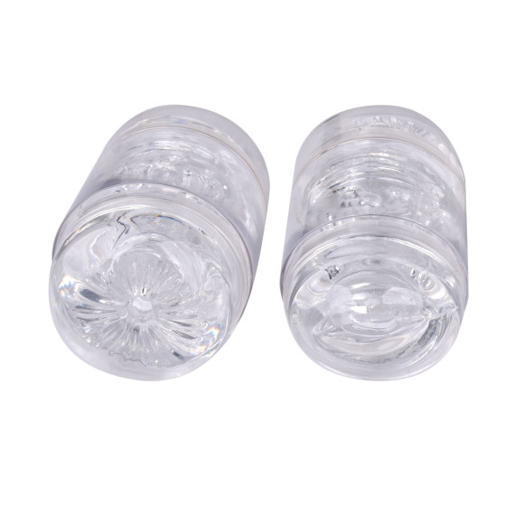 Прозрачный двусторонний мастурбатор Joy Cup - анус и рот Прозрачный двусторонний мастурбатор Joy Cup - анус и рот