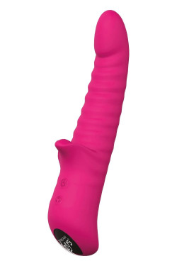 Розовый виброротатор HONEY BEAR - 16 см.