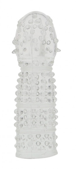 Прозрачная желейная насадка с пупырышками - 12 см. Прозрачная желейная насадка с пупырышками - 12 см.