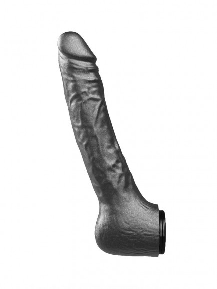 Чёрная фаллическая насадка BLACK BENT 3 - 22 см. Чёрная фаллическая насадка BLACK BENT 3 - 22 см.
