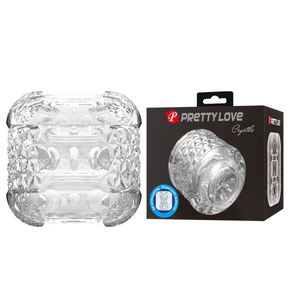 Прозрачный сквозной мастурбатор Crystle Прозрачный сквозной мастурбатор Crystle