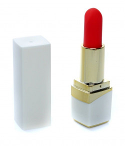 Белый мини-вибратор в форме помады Белый мини-вибратор в форме помады