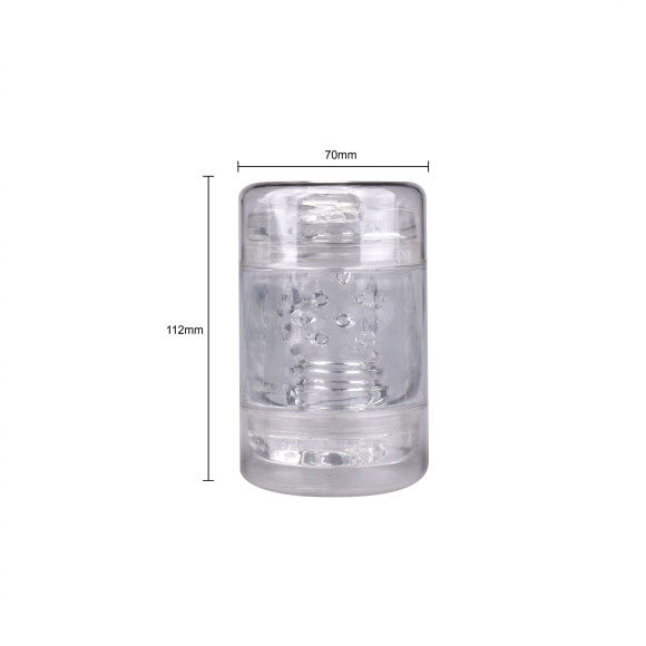 Прозрачный двусторонний мастурбатор Joy Cup - вагина и рот Прозрачный двусторонний мастурбатор Joy Cup - вагина и рот