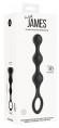 Черная насадка на пенис для двойной стимуляции James - 21 см.
