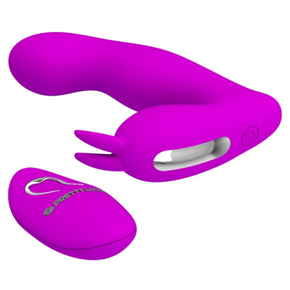 Лиловый вибростимулятор с клиторальным отростком Josephine Лиловый вибростимулятор с клиторальным отростком Josephine